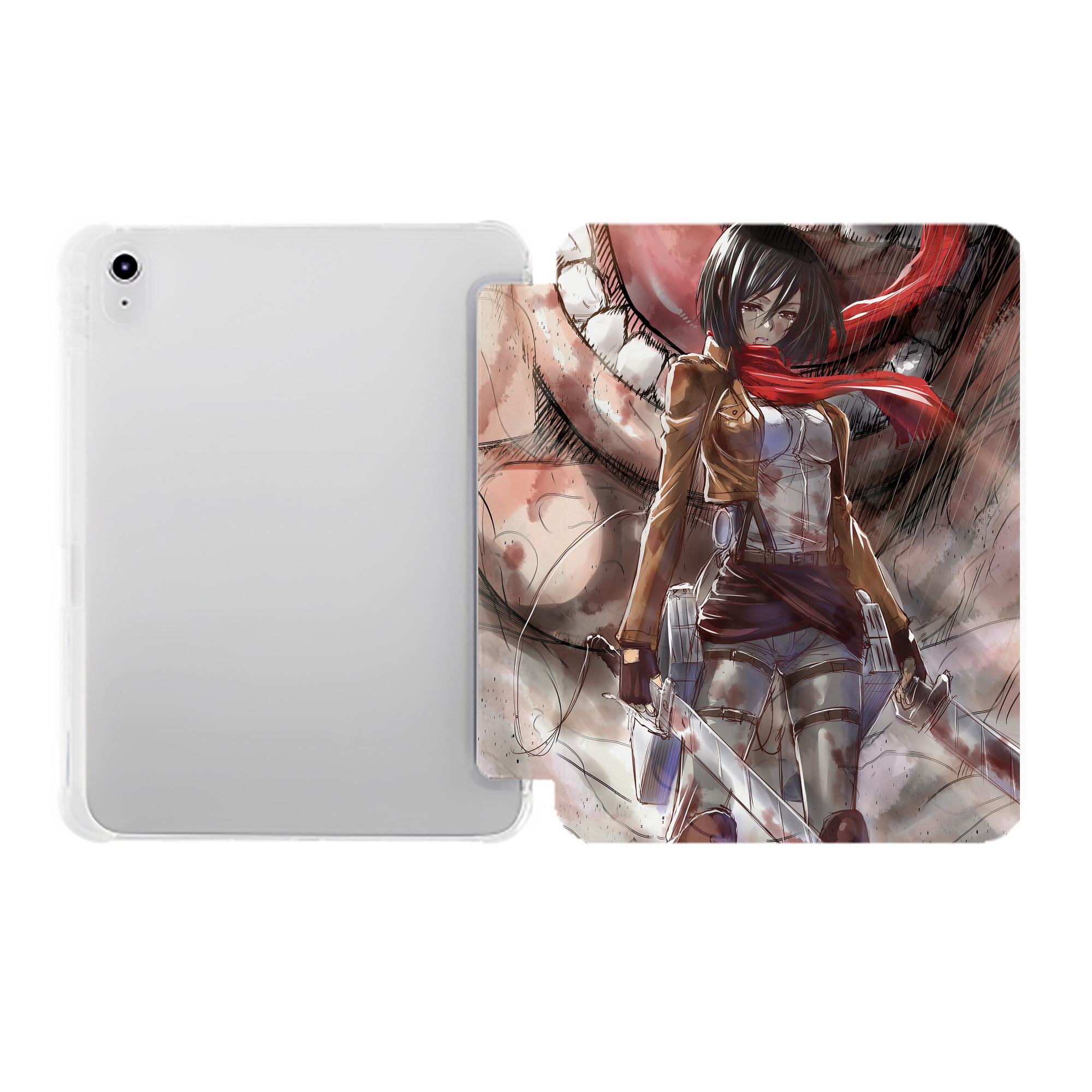（画像用） 進撃の巨人 Attack on Titan IPad ケース ペン収納付き 三つ折りスタンド PUレザー×シリコン 対応機種9.5/10.5/10.9インチ